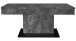 Couchtisch >Lift< höhenverstellbar, keramik optik grau / schwarz - 110x58/77x60 (BxHxT)