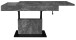 Couchtisch >Lift< höhenverstellbar, keramik optik grau / schwarz - 110x58/77x60 (BxHxT)