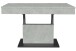 Couchtisch >Lift< höhenverstellbar, keramik optik weiß / schwarz - 110x58/77x60 (BxHxT)