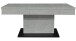 Couchtisch >Lift< höhenverstellbar, keramik optik weiß / schwarz - 110x58/77x60 (BxHxT)