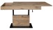 Couchtisch >Lift< höhenverstellbar, viking oak Dekor / schwarz - 110x58/77x60cm (BxHxT)