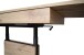 Couchtisch >Lift< höhenverstellbar, viking oak Dekor / schwarz - 110x58/77x60cm (BxHxT)