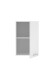 Aufsatzschrank >LAUNDREEZY< in weiß, Holzwerkstoff - 50x76x68cm (BxHxT)