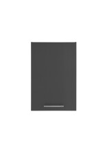 Aufsatzschrank >LAUNDREEZY< in Anthrazit, Holzwerkstoff - 50x76x68cm (BxHxT)