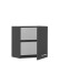 Hängeschrank >LAUNDREEZY< in Anthrazit, Holzwerkstoff - 50x50x31cm (BxHxT)