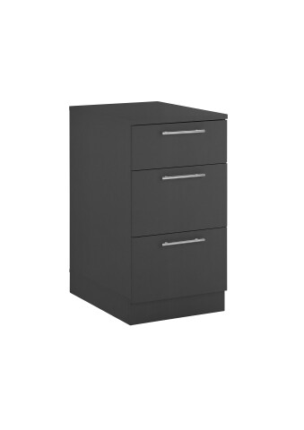 Unterschrank >LAUNDREEZY< in Anthrazit, Holzwerkstoff - 50x93x68cm (BxHxT)