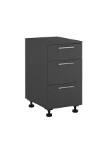 Unterschrank >LAUNDREEZY< in Anthrazit, Holzwerkstoff - 50x93x68cm (BxHxT)