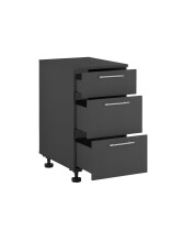 Unterschrank >LAUNDREEZY< in Anthrazit, Holzwerkstoff - 50x93x68cm (BxHxT)