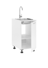 Spülenschrank >LAUNDREEZY< in weiß, Holzwerkstoff - 50x93x68cm (BxHxT)