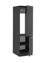 Kühlumbauschrank >LAUNDREEZY< in Anthrazit, Holzwerkstoff - 60x200x68cm (BxHxT)