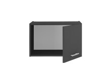 Aufsatzschrank >LAUNDREEZY< in Anthrazit, Holzwerkstoff - 60x38x68cm (BxHxT)
