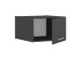 Aufsatzschrank >LAUNDREEZY< in Anthrazit, Holzwerkstoff - 60x38x68cm (BxHxT)