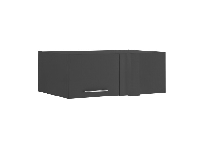 Aufsatzschrank >LAUNDREEZY< in Anthrazit, Holzwerkstoff - 100x38x68cm (BxHxT)