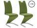 Esszimmerstuhl >Pupik I< (2er Set) in olive aus Metall - 45x102x62cm (BxHxT)