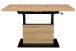 Couchtisch >Lift< verstellbar,  Asteiche Dekor / schwarz - 120/160x56/75x70cm (BxHxT)