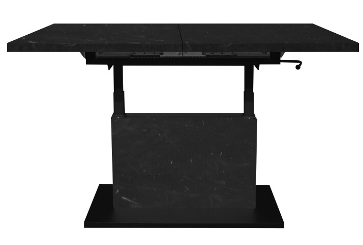 Couchtisch >Lift< keramik optik schwarz / schwarz - 120/160x59/75x60cm (BxHxT)