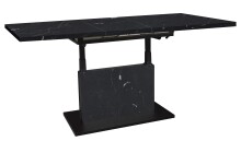 Couchtisch >Lift< keramik optik schwarz / schwarz - 120/160x59/75x60cm (BxHxT)