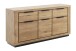 Sideboard >GRENO< in natur geölt, Wildeiche teilmassiv - 163x80x40cm (BxHxT)