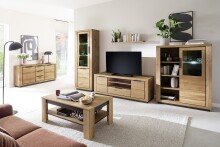 Sideboard >GRENO< in Wildeiche geölt, Wildeiche teilmassiv - 163x80x40cm (BxHxT)