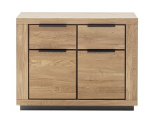 Kommode >GRENO< in Wildeiche geölt, Wildeiche teilmassiv - 102x80x40cm (BxHxT)
