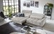 Big-Sofa >Wolve< 2x elektr. Verstellung, 2 Kissen, Cord taupe - 280x108x118cm (BxHxT)