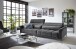 Big-Sofa >Wolve< Kopfteilverstellungen, 2 Kissen, Cord grau- 280x108x118cm (BxHxT)