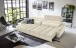 Big-Sofa >Wolve< 2x elektr. Verstellung, 2 Kissen, Cord creme - 280x108x118cm (BxHxT)