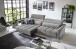 Big-Sofa >Wolve< 2x elektr. Sitzverstellung, Cord silbergrau - 280x108x118cm (BxHxT)