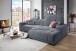 Wohnlandschaft >Puppet< Kopfteilverstellung, 2 Kissen, grau - 301x113x195cm (BxHxT)