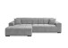 Wohnlandschaft >Puppet< Kopfteilverstellung, 2 Kissen, silbergrau - 301x113x195cm (BxHxT)