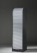 Jalousieschrank >Organizer< 3 Böden, schwarzstahl Dekor / silber - 45x164x40 (BxHxT)