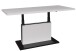Couchtisch >Lift< höhenverstellbar, weiss / schwarz - 120x49/68x70cm (BxHxT)