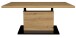 Couchtisch >Lift< höhenverstellbar, Asteiche Dekor / schwarz - 120x49/68x70cm (BxHxT)