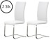 Esszimmerstuhl >Muvo I< (2er Set) in Weiß aus Metall - 43x103x52cm (BxHxT)