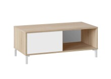 Wohnzimmer-Set >BROOKLYN< in Canadian Eiche/Artik Weiß - 130x47x41 (BxHxT)