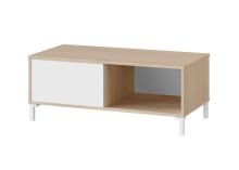Wohnzimmer-Set >BROOKLYN< in Canadian Eiche/Artik Weiß - 130x47x41 (BxHxT)