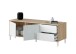 Wohnzimmer-Set >BROOKLYN< in Canadian Eiche/Artik Weiß - 130x47x41 (BxHxT)