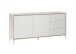 Wohnzimmer-Set >BROOKLYN< in Canadian Eiche/Artik Weiß - 130x47x41 (BxHxT)