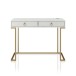 Konsolentisch >Majvi< in Weiß, MDF/Metall - 106x79x50cm (BxHxT)