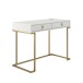Konsolentisch >Majvi< in Weiß, MDF/Metall - 106x79x50cm (BxHxT)