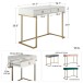 Konsolentisch >Majvi< in Weiß, MDF/Metall - 106x79x50cm (BxHxT)