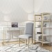 Konsolentisch >Majvi< in Weiß, MDF/Metall - 106x79x50cm (BxHxT)