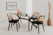 Stuhl >Schiller< (4er-Set) schwarz / Dekor Geflecht natur - 47x79x48,5 (B/H/T)