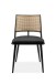 Stuhl >Schiller< (4er-Set) schwarz / Dekor Geflecht natur - 47x79x48,5 (B/H/T)