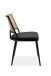 Stuhl >Schiller< (4er-Set) schwarz / Dekor Geflecht natur - 47x79x48,5 (B/H/T)