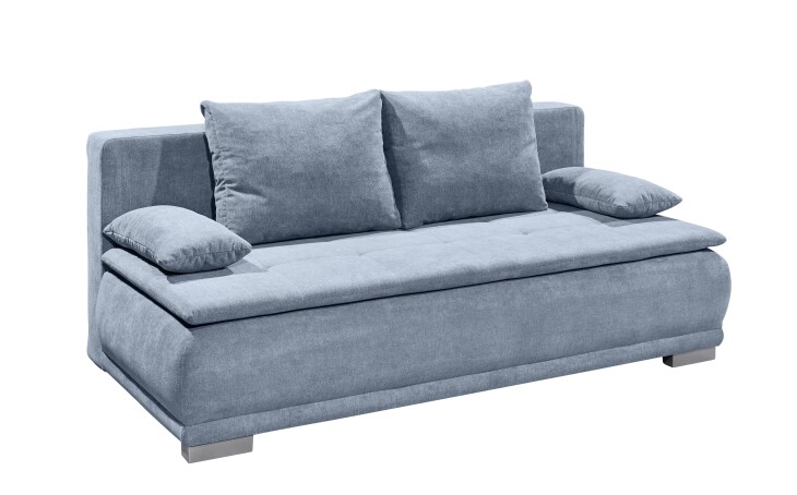 Schlafsofa >LUIGI LUX 3DL< Liegefläche 160x200cm, Bezug denim - 211x93x103 (BxHxT)