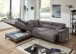 Wohnlandschaft >Silvie< Stauraum, elektr. Sitzverstellung, grau - 266x98x238 (BxHxT)