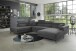 Wohnlandschaft >Silvie< Stauram, Kopfteilverstellung, Bezug grau - 360x96x239 (BxHxT)