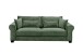 Schlafsofa >ANGELINA LUX.3DL<  Liegefläche 198x165cm, winter moss - 250x95x125 (BxHxT)