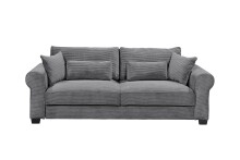 Schlafsofa >ANGELINA LUX.3DL< Liegefläche 198x165cm, ash - 250x95x125 (BxHxT)